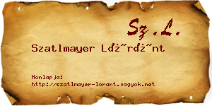 Szatlmayer Lóránt névjegykártya